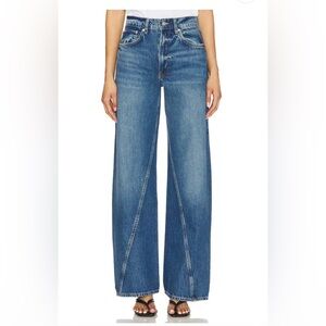 NWT Anine Bing Brie Wide Leg Jeans in Aegean Blue